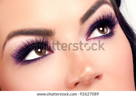 Eye makeup close-up