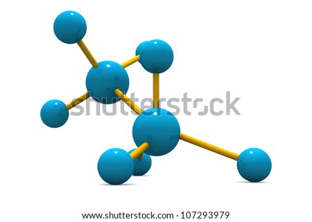 3d image of molecular structure - stock photo