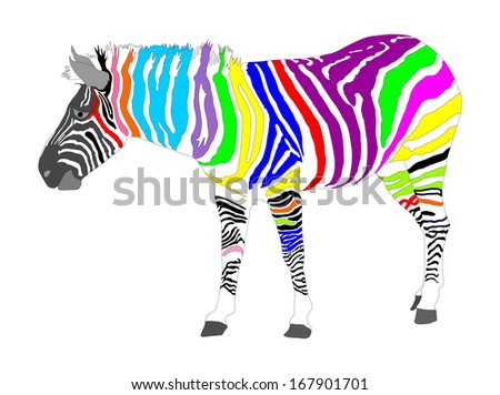 abstract zebra vector in different color print isolated on white background high detail - Color Print abstract zebra vector in different color print isolated on white background high detail - Color Print