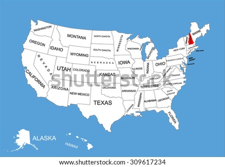 new hampshire state usa vector map stock vector 309617234 shutterstock