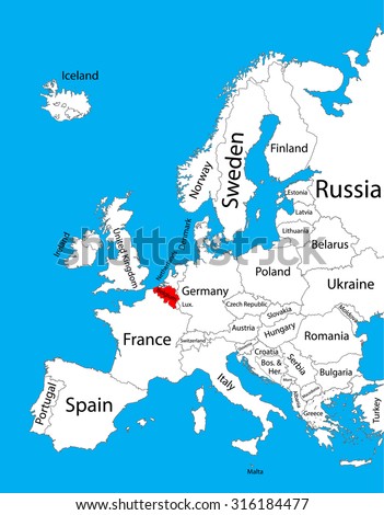belgium vector map europe vector map silhouette illustration isolated on europe map editable