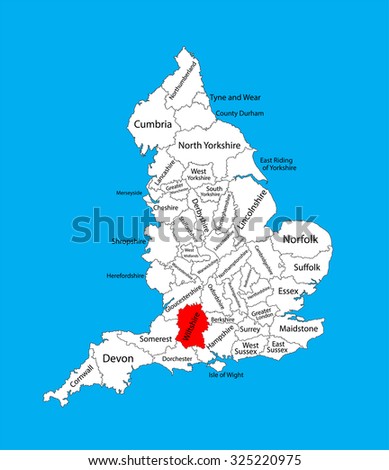 Map Uk Plymouth Vector map of Wiltshire in South West England, United Kingdom with regions. England vector