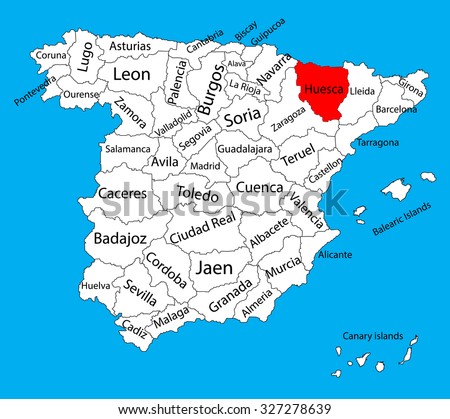 Real Madrid Stock Photos, Royalty-Free Images & Vectors - Shutterstock Huesca map, Spain province ...