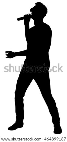 Popular Singer Super Star Vector Silhouette Stock Vector 464899187 ...