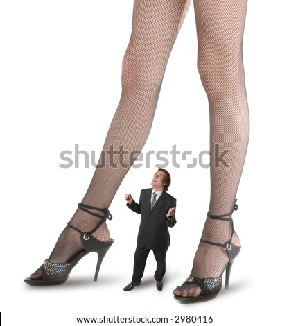 Woman Shoe Stepping On Business Men Stock Photo 127798361 - Shutterstock