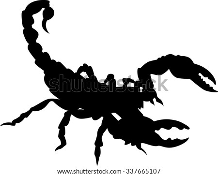 Scorpion Vector Silhouette Stock Vector 337665107 - Shutterstock