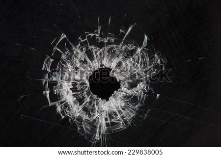 Bullet Hole Glass Real Bullet Hole Stock Photo 73981462 - Shutterstock