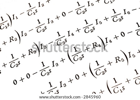 Seamlessly Wallpaper Mathematical Formulas On White Stock Vector