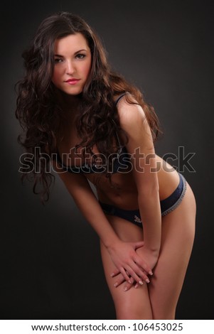 brunette in lingerie