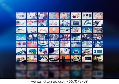 Multimedia video wall television broadcast. multimedia wall television video broadcast advertising background broadcasting concept