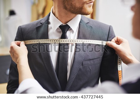 Measuring front of jacket