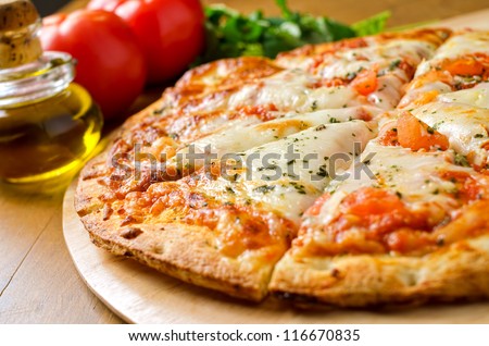 Pizza Margherita - stock photo