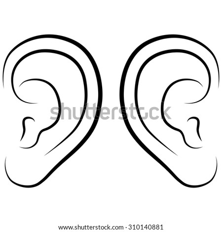 Simple Ear Vector Cartoon Isolated Stock Vector 243622993 - Shutterstock