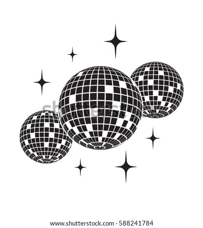 Disco Balls Vector Icon Stock Vector 588241784 - Shutterstock