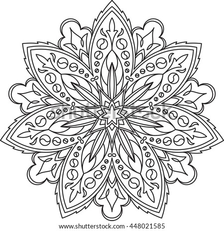 Download Vector Abstract Oriental Style Flower Lotus Stock Vector ...