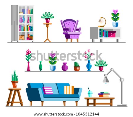 Detailed Interior Set Living Room Clipart Stock Vector 1045312144 ... Detailed Interior Set Living Room Clipart Stock Vector 1045312144 ...