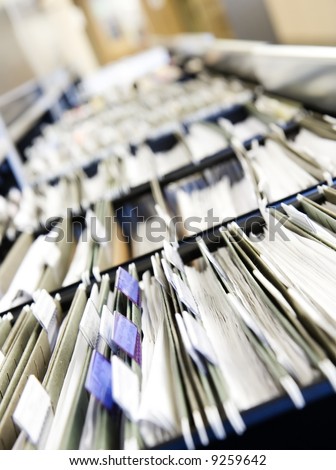 Multiple Rows Filing Cabinets Office Medical Stock Photo 9259642 ...