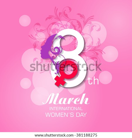 International Woman's Day Design / Happy Women's Day celebrations concept / Happy Women's Day greeting card, gift card