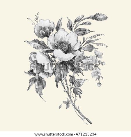 watercolor painting bouquet wildflowers1 sketch pencil watercolor painting bouquet wildflowers1 sketch pencil
