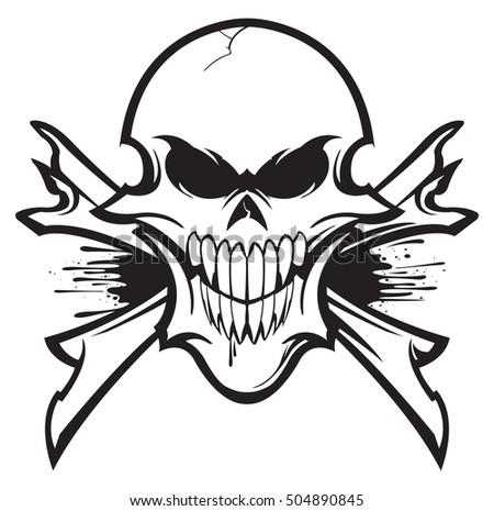 Vector Tattoo Skull Stock Vector 84112714 - Shutterstock