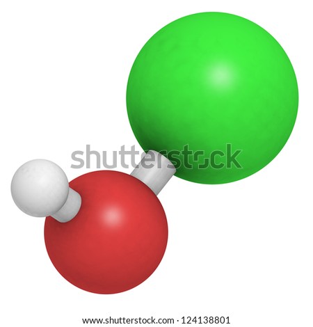 Hydrogen Chloride Hcl Molecule Chemical Structure Stock Illustration 