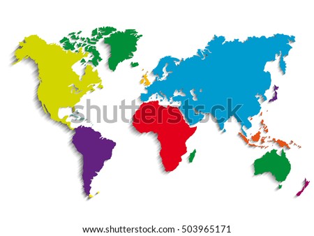 World Mapcountries Stock Vector 131987174 - Shutterstock