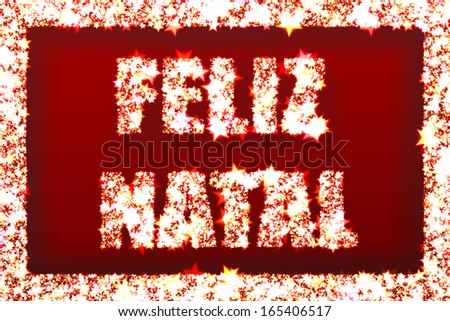 Greeting Cards Merry Christmas Brazilian Portuguese Stock Illustration