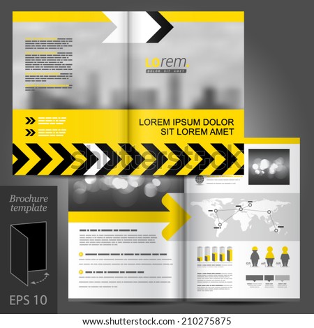 Vector Safety Theme Brochure Template Design Stock Vector 260741510 Shutterstock Safety Brochure Template Free