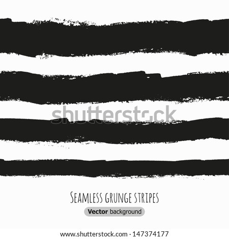 Seamless Grunge Black Stripes Vector Illustration Stock Vector