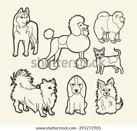 Dog Tattoo Vector Animal Floral Ornament Stock Vector ...