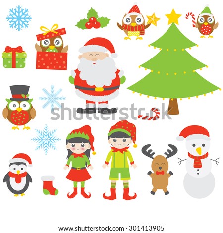 Christmas elements vector