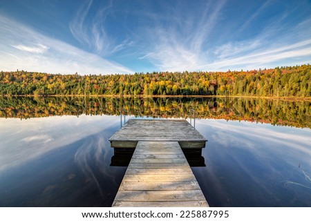 Lake Reflection Of Fall Color Stock Photos, Images, & Pictures ...