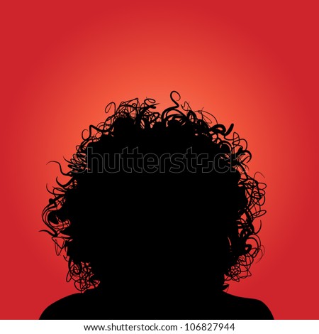 Curly Hair Stock Vector 106827944 - Shutterstock