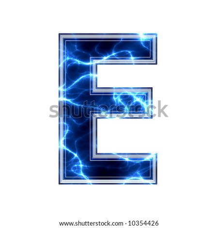 electric 3d letter - stock photo