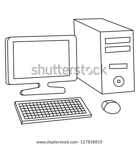 Diagram Laptop Attaching Onto Dock Line Stock Vector 100408915 ...