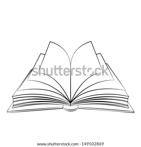 Open book outline vector Stock Photos, Images, & Pictures | Shutterstock