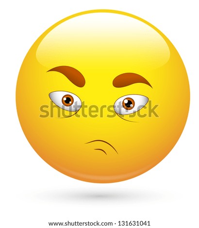 Annoyed Emoticon Stock Vector 365123555 - Shutterstock