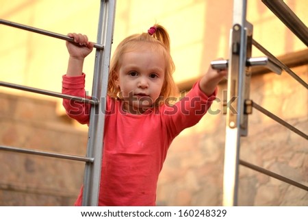 Baby Girl Open Door Stock Photo 76328302 - Shutterstock