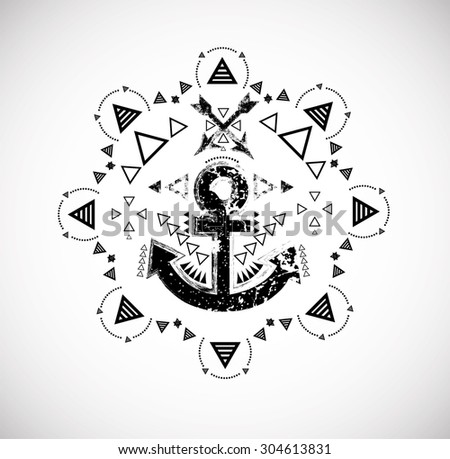 grunge tribal tattoo element aztec style stock vector 288690296 grunge tribal tattoo element aztec style stock vector 288690296