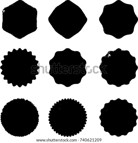 Black Vector Shapes Stock Vector 219575164 - Shutterstock