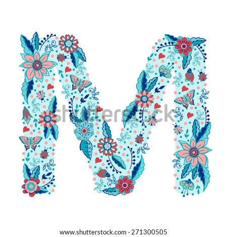 M Colorful Flower Letter Stock Photos, Images, & Pictures | Shutterstock