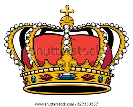 Royal Kings Jeweled Gold Encrusted Medieval Stock Vector 329330357 ...