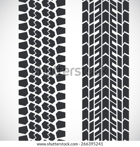 Tread Pattern Tyre Vector Set Detailed Stock Vector 266395241 ...