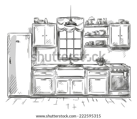 Kitchen Drawing Perspective kitchen drawing stock images, royalty-free images & vectors Kitchen Drawing Perspective kitchen drawing stock images, royalty-free images & vectors