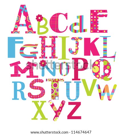 Alphabet Design Vector Illustration Stock Vector 114674647 - Shutterstock