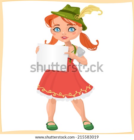 Cute Holiday Elf Presenting Blank Message Stock Illustration 2284291