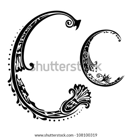 Letter M M Style Abstract Floral Stock Vector 108847004 - Shutterstock