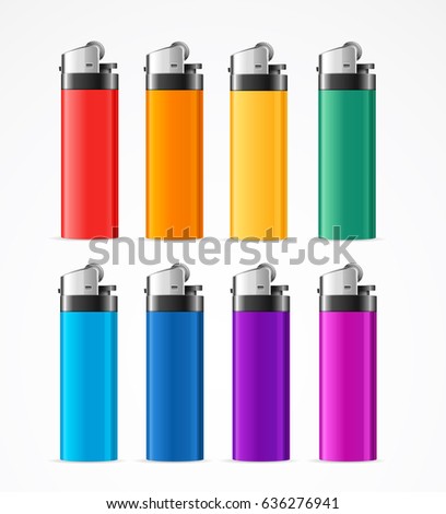 realistic template blank rainbow color lighter set classic assortment illustration - Blank Rainbow To Color realistic template blank rainbow color lighter set classic assortment illustration - Blank Rainbow To Color
