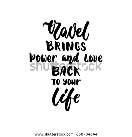 travel brings power love back your stock vector 658784644