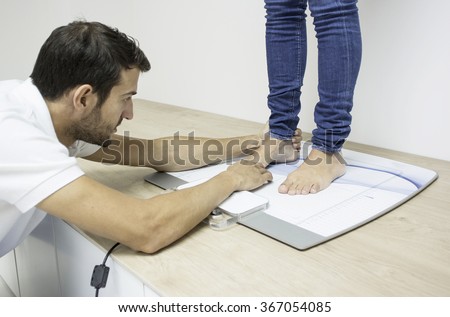Bước chân thử nghiệm. phòng khám Podiatrist